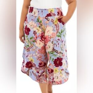 Cupio Multicolor Floral pants. Waist= 35”